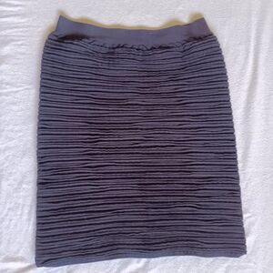 Elegant Black Textured Skirt
